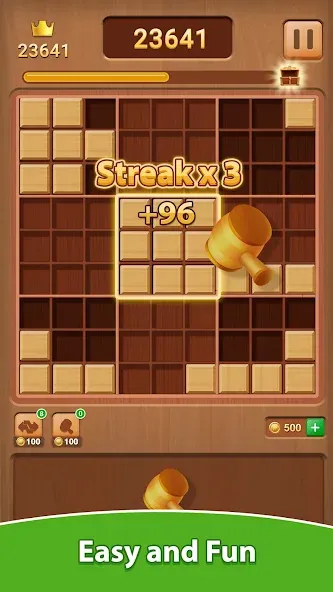 Wood Block Puzzle [MOD: без рекламы и бесконечные подсказки] Screenshot 4