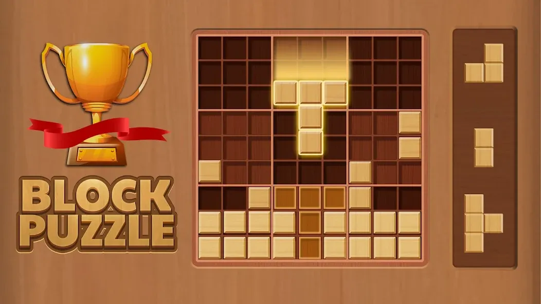 Wood Block Puzzle [MOD: без рекламы и бесконечные подсказки] Screenshot 5