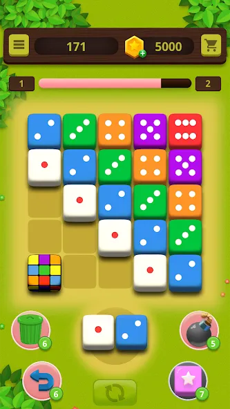 Dice Craft - Merge Puzzle [MOD: безлимитные монеты и усиленные кубики] Screenshot 1