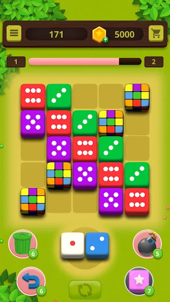 Dice Craft - Merge Puzzle [MOD: безлимитные монеты и усиленные кубики] Screenshot 2