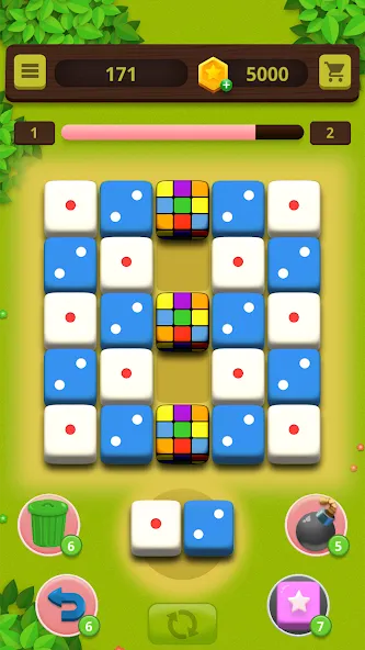 Dice Craft - Merge Puzzle [MOD: безлимитные монеты и усиленные кубики] Screenshot 3