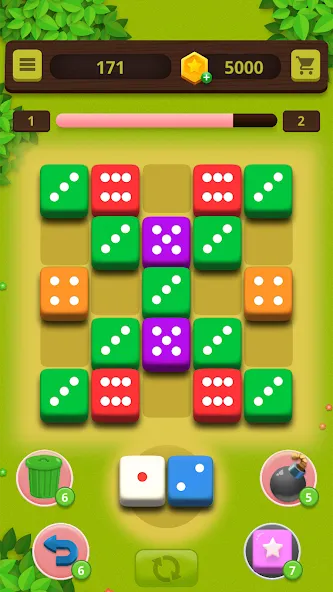 Dice Craft - Merge Puzzle [MOD: безлимитные монеты и усиленные кубики] Screenshot 4