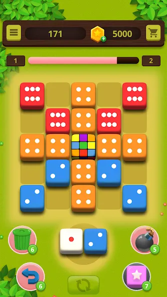 Dice Craft - Merge Puzzle [MOD: безлимитные монеты и усиленные кубики] Screenshot 5