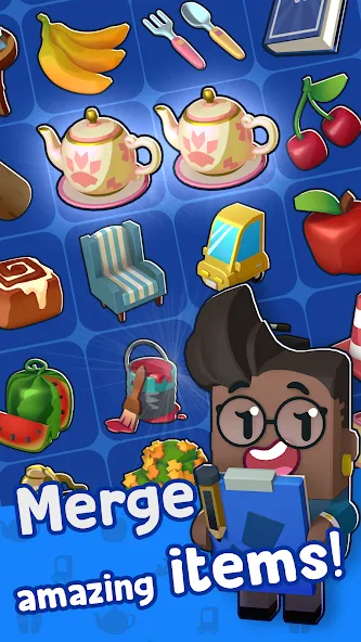 Merge Mayor - Match Puzzle [MOD: безлимитные деньги и энергия] Screenshot 4