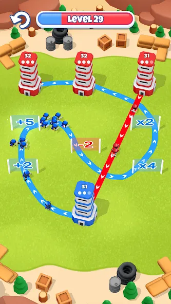 Tower War - Tactical Conquest [MOD: безлимитные деньги и все уровни] Screenshot 1