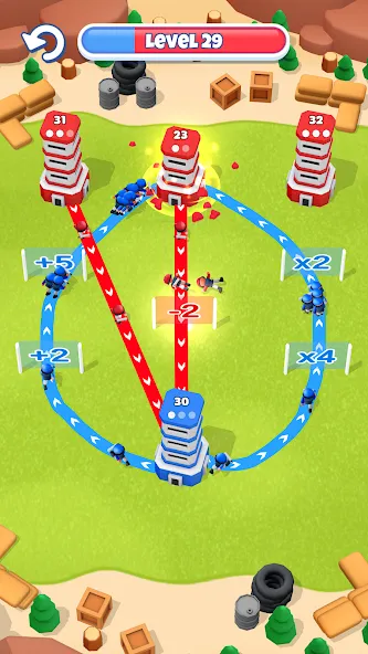 Tower War - Tactical Conquest [MOD: безлимитные деньги и все уровни] Screenshot 5