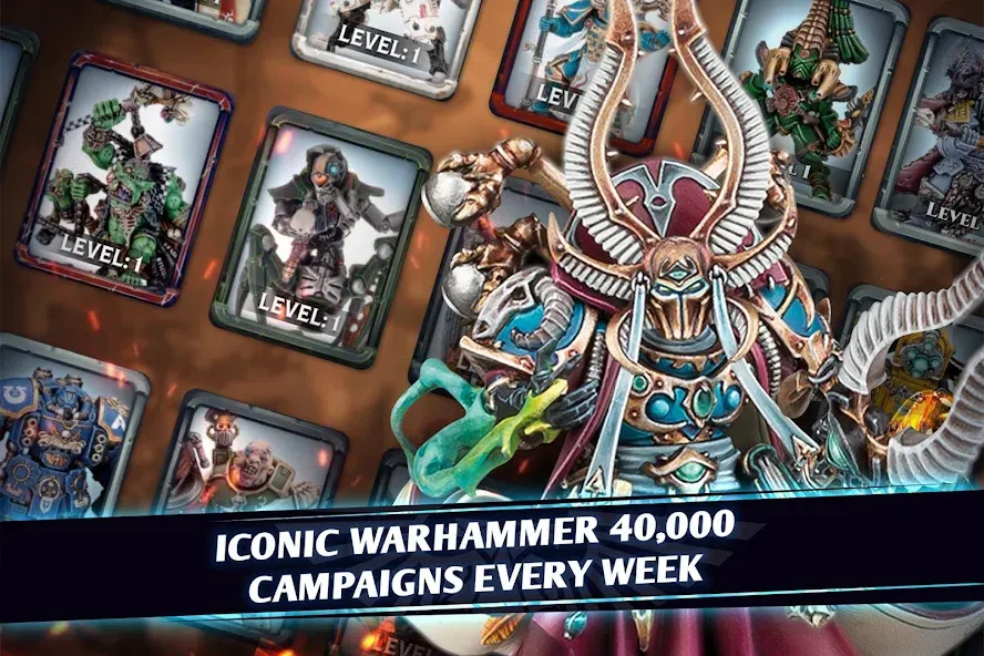 Warhammer Combat Cards - 40K [MOD: безлимитные деньги и карты] Screenshot 2