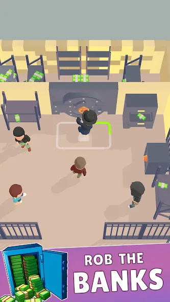 Merge Gangster Heist vs Police [MOD: безлимитные деньги и оружие] Screenshot 3