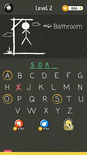Hangman Words:Two Player Games [MOD: без рекламы, все подсказки открыты] Screenshot 3
