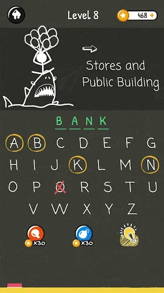 Hangman Words:Two Player Games [MOD: без рекламы, все подсказки открыты] Screenshot 4