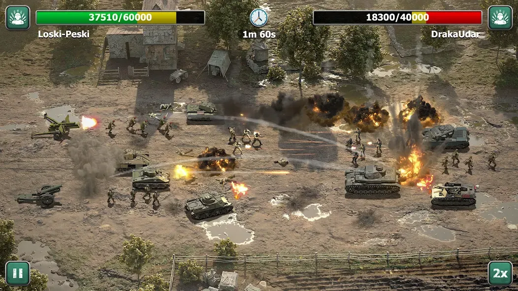 Heroes of War: Idle army game [MOD: безлимитные ресурсы и усиленная армия] Screenshot 4