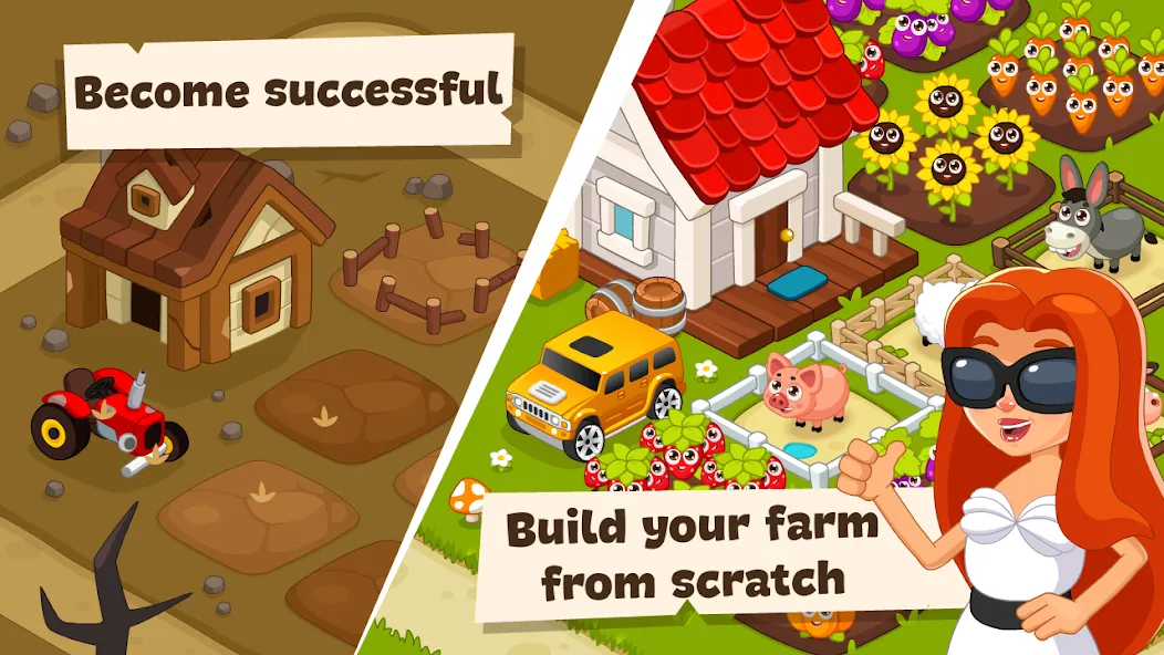 Idle Farm Game Offline Clicker [MOD: безлимитные монеты и ускоренная прокачка] Screenshot 2