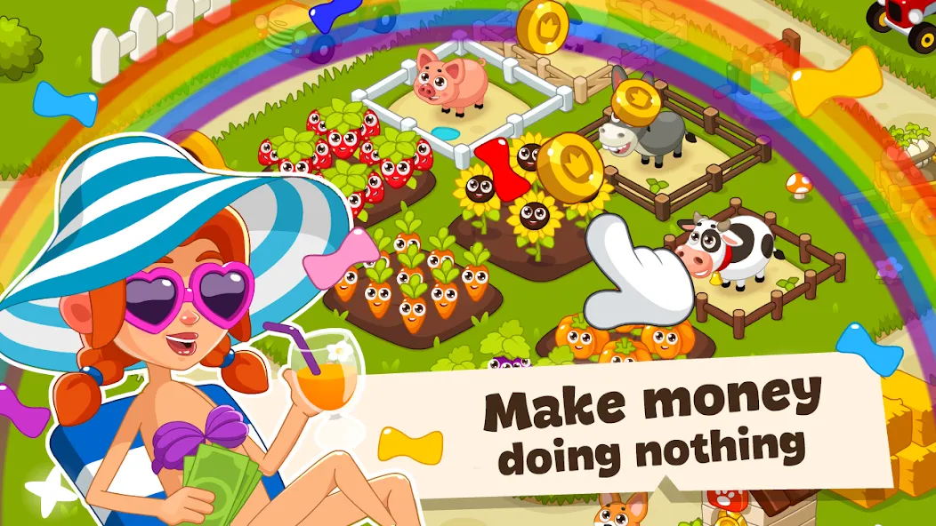 Idle Farm Game Offline Clicker [MOD: безлимитные монеты и ускоренная прокачка] Screenshot 3