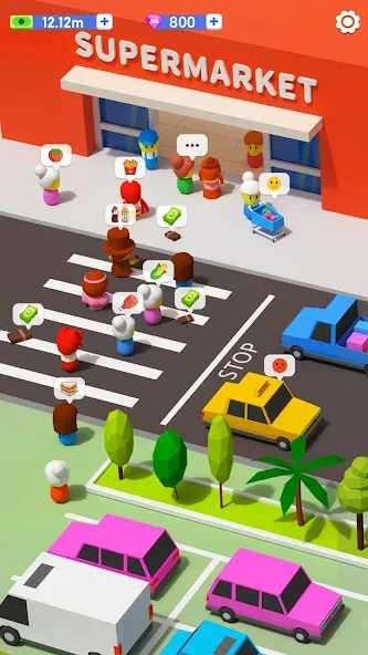 My Idle Supermarket Simulator [MOD: безлимитные деньги и всё открыто] Screenshot 2