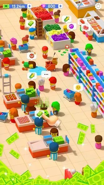 My Idle Supermarket Simulator [MOD: безлимитные деньги и всё открыто] Screenshot 3