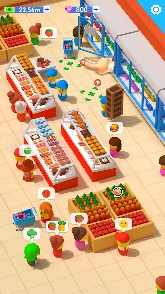 My Idle Supermarket Simulator [MOD: безлимитные деньги и всё открыто] Screenshot 4