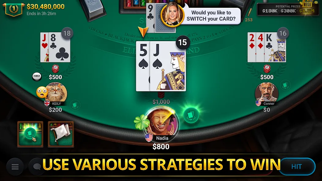 Blackjack Championship [MOD: безлимитные фишки и открытые столы] Screenshot 3