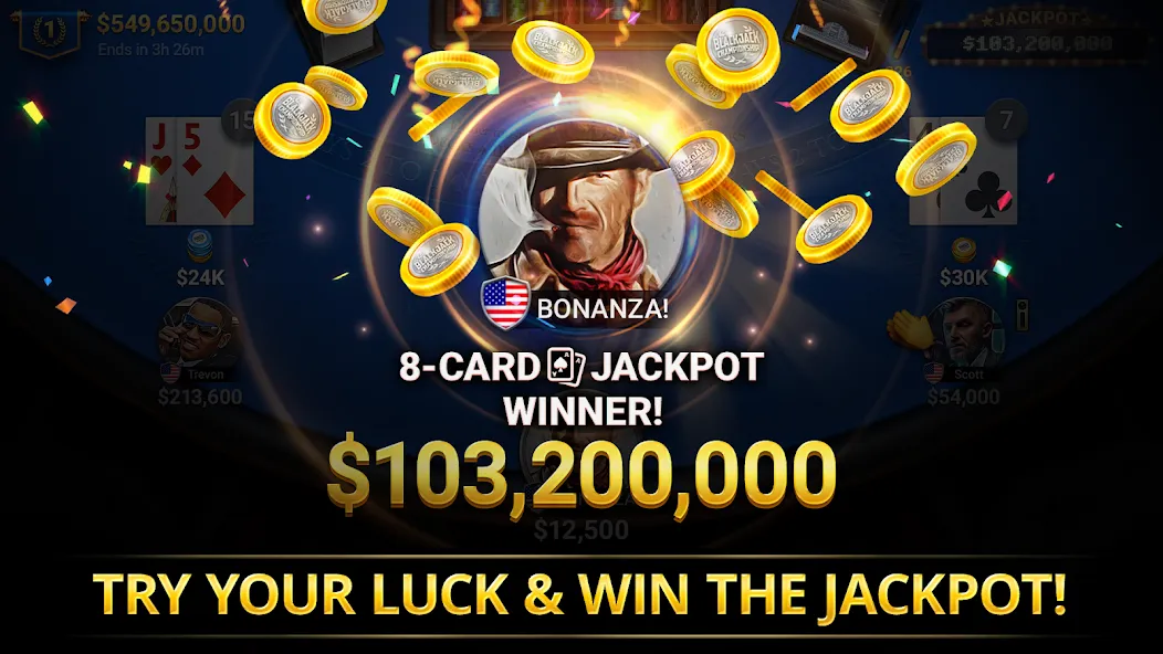 Blackjack Championship [MOD: безлимитные фишки и открытые столы] Screenshot 4