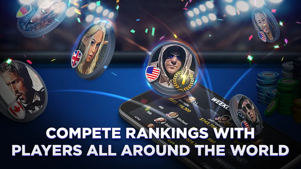 Poker Championship - Holdem [MOD: безлимитные фишки и премиум доступ] Screenshot 2