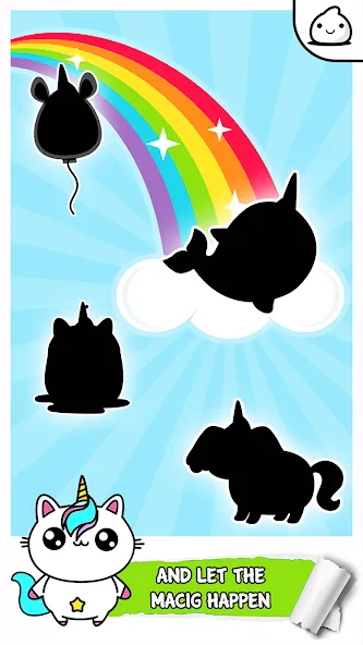 Unicorn Evolution Merge Kawaii [MOD: безлимитные монеты и кристаллы] Screenshot 2