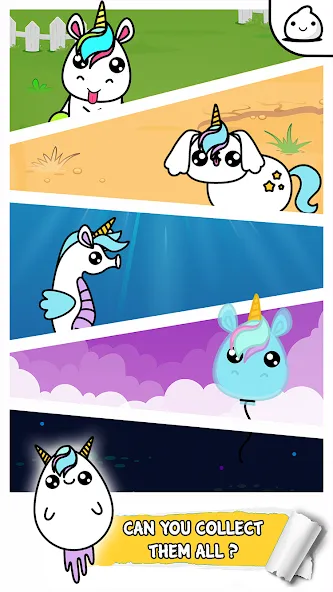 Unicorn Evolution Merge Kawaii [MOD: безлимитные монеты и кристаллы] Screenshot 3