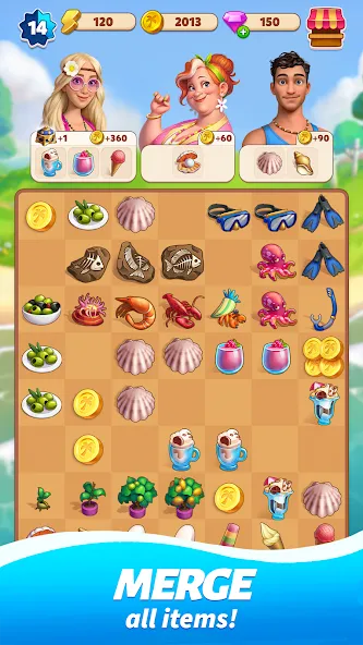 Travel Town - Merge Adventure [MOD: безлимитные монеты и энергия] Screenshot 1