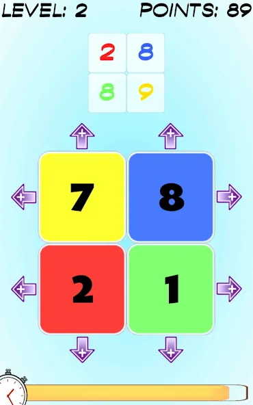 Squademath - numbers challenge [MOD: бесконечные подсказки и бонусы] Screenshot 1