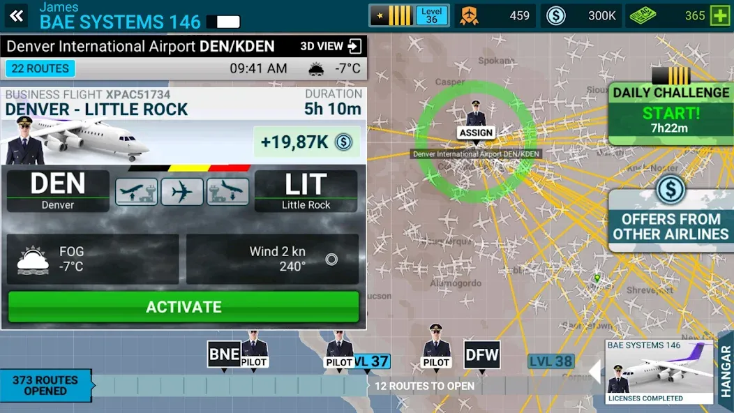 Airline Commander: Flight Game [MOD: безлимитные деньги и топливо] Screenshot 3