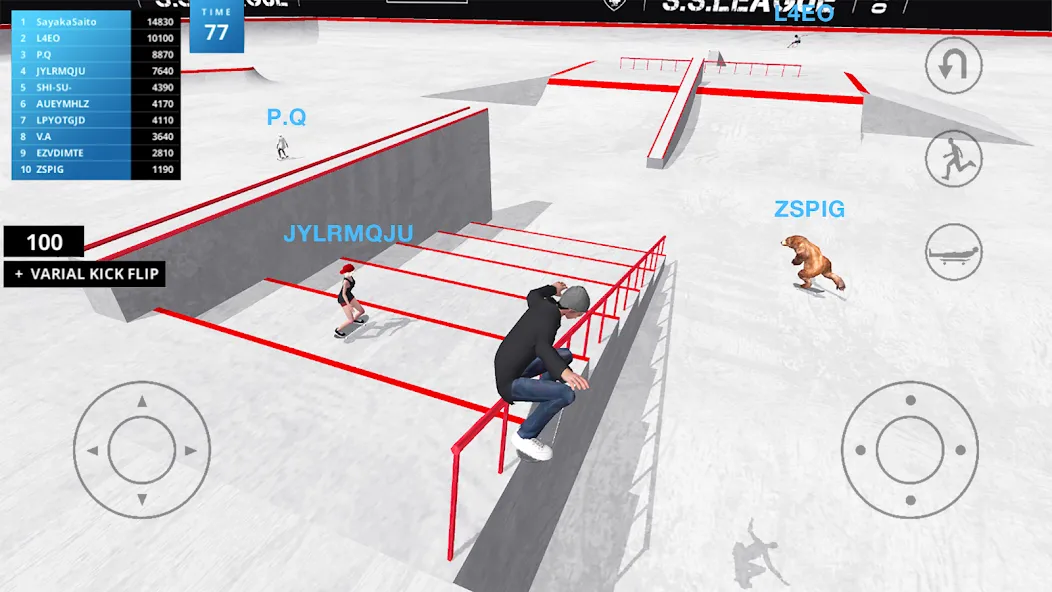 Skate Space [MOD: безлимитные деньги и все трюки открыты] Screenshot 1