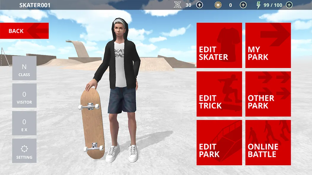 Skate Space [MOD: безлимитные деньги и все трюки открыты] Screenshot 5
