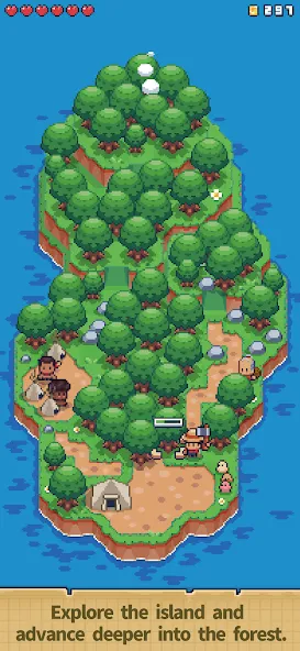 Tiny  Island Survival [MOD: безлимитные ресурсы и здоровье] Screenshot 2