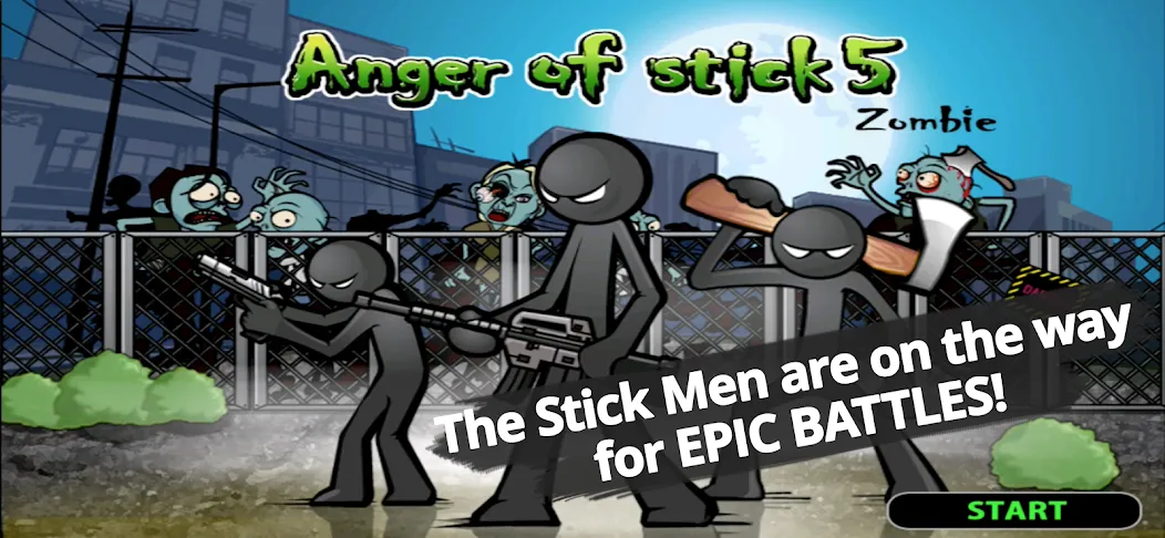 Anger of stick 5 : zombie [MOD: безлимитные деньги и оружие] Screenshot 1