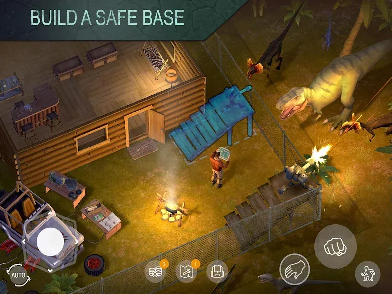 Jurassic Survival [MOD: безлимитные ресурсы и открыты рецепты] Screenshot 1
