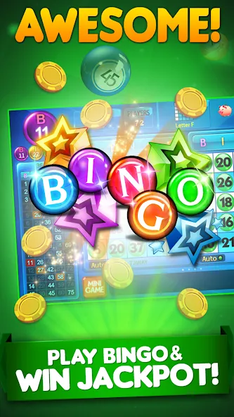 Bingo City 75 : Bingo &amp; Slots [MOD: безлимитные монеты и бонусы] Screenshot 3