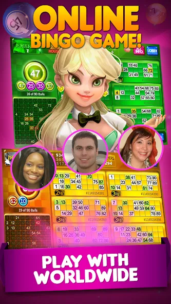 Bingo 90 Live : Vegas Slots [MOD: безлимитные монеты и бонусы] Screenshot 2