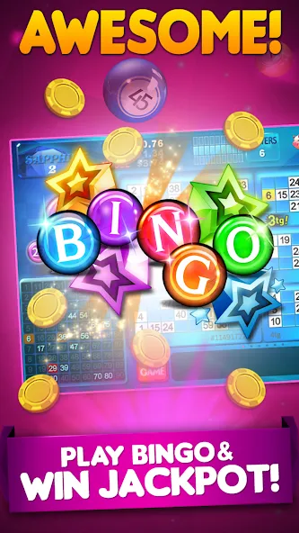 Bingo 90 Live : Vegas Slots [MOD: безлимитные монеты и бонусы] Screenshot 3
