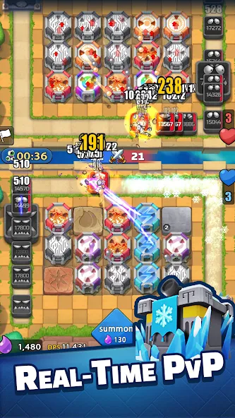 Tower Defense PvP:Tower Royale [MOD: безлимитные монеты и усиленные башни] Screenshot 1
