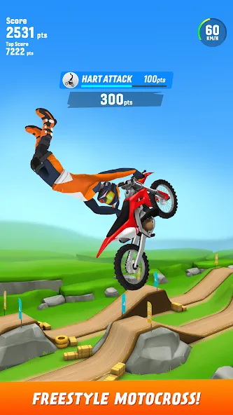 Max Air Motocross [MOD: безлимитные деньги и все мотоциклы] Screenshot 1