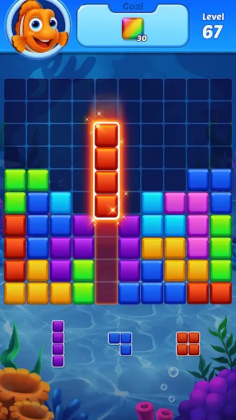 Block Puzzle Ocean [MOD: безлимитные подсказки и монеты] Screenshot 4
