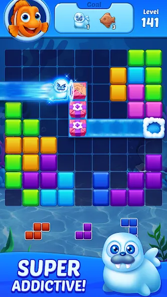 Block Puzzle Ocean [MOD: безлимитные подсказки и монеты] Screenshot 5