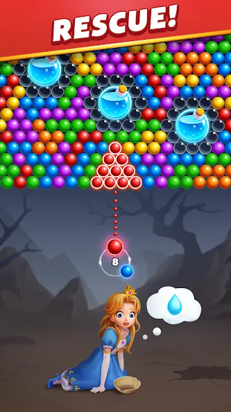Bubble Shooter Royal Pop [MOD: безлимитные монеты и жизни] Screenshot 1