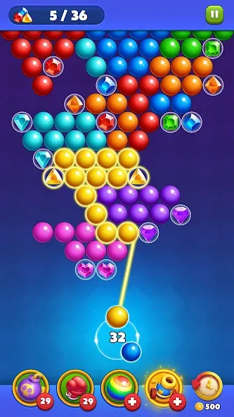 Bubble Shooter Royal Pop [MOD: безлимитные монеты и жизни] Screenshot 5