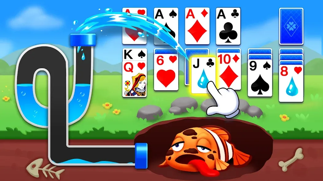 Solitaire Ocean [MOD: безлимитные подсказки и отмены ходов] Screenshot 1