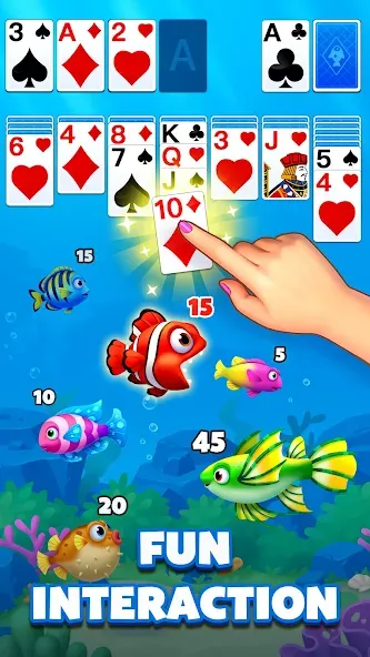 Solitaire Ocean [MOD: безлимитные подсказки и отмены ходов] Screenshot 5