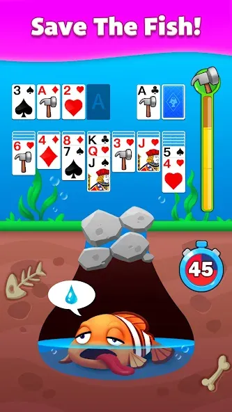 Solitaire Fish [MOD: безлимитные монеты и подсказки] Screenshot 2