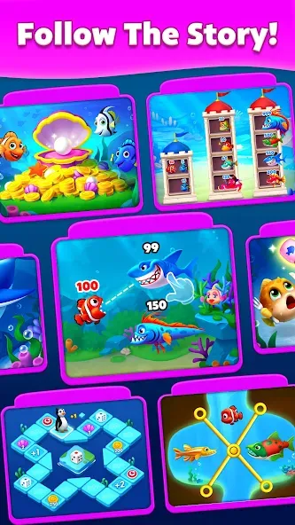 Solitaire Fish [MOD: безлимитные монеты и подсказки] Screenshot 4