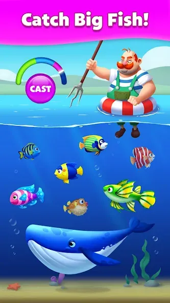 Solitaire Fish [MOD: безлимитные монеты и подсказки] Screenshot 5