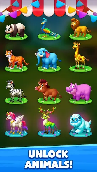 Solitaire Zoo [MOD: безлимитные монеты и все животные открыты] Screenshot 4