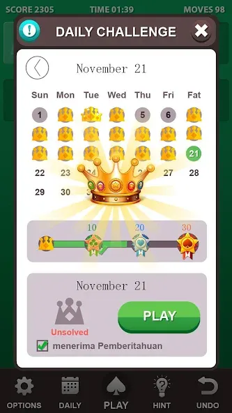 Solitaire. [MOD: без рекламы и безлимитные подсказки] Screenshot 3