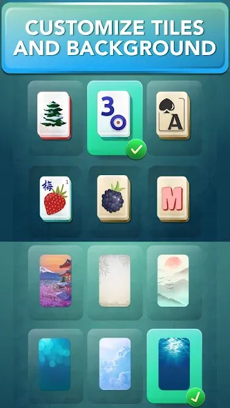 Solitaire Mahjong for Seniors [MOD: подсказки и отмены без ограничений] Screenshot 3
